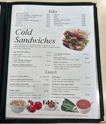 Menu photo 8 Eddy's Cafe Virginia Beach, VA