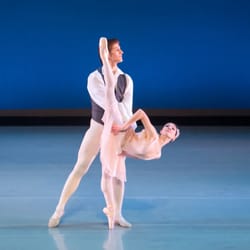 Ballet Chicago - Members of the Ballet Chicago Studio Company performing George Balanchine's "Tchaikovsky Pas de Deux" at the Harris Theater in 2015.