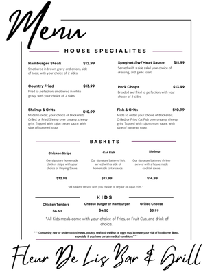 Menu photo 5 Fleur De Lis Bar & Grill Pascagoula, MS Menu photo 5 Fleur De Lis Bar & Grill Pascagoula, MS