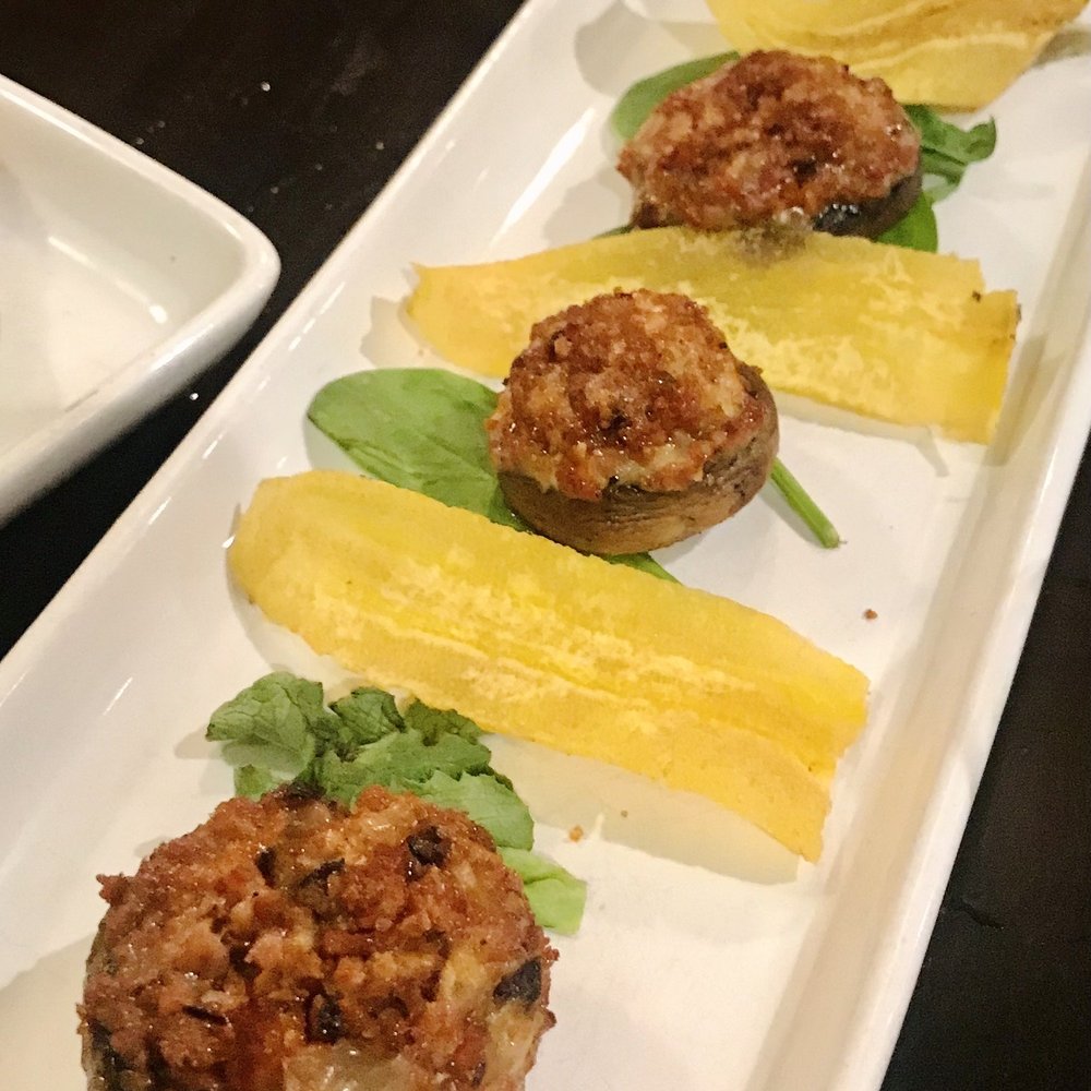Sangarita's - Stuffed Mushroom de Chorizo - Spanish Near Me - Bayside, New York Sangarita's - Stuffed Mushroom de Chorizo - Spanish Near Me - Bayside, New York