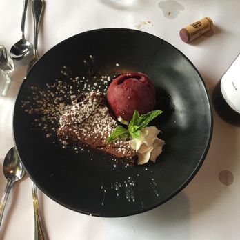 Il Davide - Flourless Chocolate Cake with Blackberry Gelato - Italian Near Me - San Rafael, California