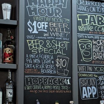 Barcade - Menu 8/2019 - Bars Near Me - Los Angeles, California