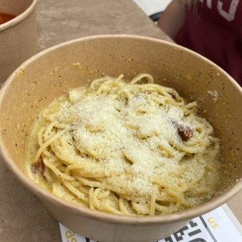 Pastiamo - Carbonara with Parmesan cheese - Pasta Shops Near Me - San Diego, California Pastiamo - Carbonara with Parmesan cheese - Pasta Shops Near Me - San Diego, California
