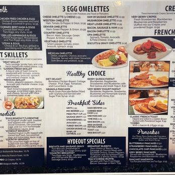 Hydeout Cafe - October 2021-New menu (mostly same food) and higher prices but still worth it for our favorite breakfast place! - Breakfast & Brunch Near Me - McKinney, Texas Hydeout Cafe - October 2021-New menu (mostly same food) and higher prices but still worth it for our favorite breakfast place! - Breakfast & Brunch Near Me - McKinney, Texas
