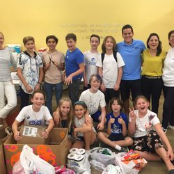 Clearwater Academy International - Students collected hygiene kits to help North Carolina, 2018.