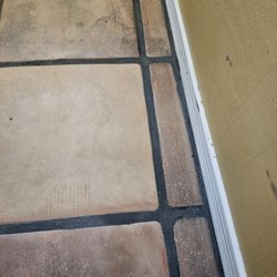 Grout smeared
