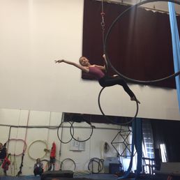 J learning the hoop during a summer aerial arts intensive week. J learning the hoop during a summer aerial arts intensive week.