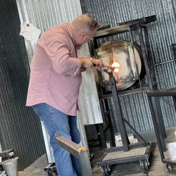 The Hot Shop - Heating the glass...