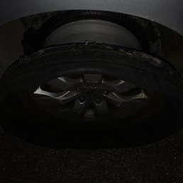 To show how my son used tire from this place blew up in half
