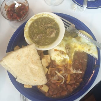 Marina Cafe - Huevos rancheros w chili verde (minus an egg and some beans-I couldn't wait!). Perfectly cooked potatoes under the tortillas - Cafes Near Me - Wilmington, California Marina Cafe - Huevos rancheros w chili verde (minus an egg and some beans-I couldn't wait!). Perfectly cooked potatoes under the tortillas - Cafes Near Me - Wilmington, California