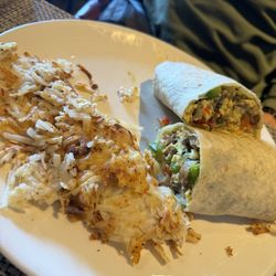 Canyon Room Restaurant - Veggie breakfast burrito with added sausage