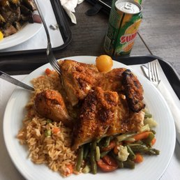 Half Chicken dinner.  $13 !