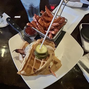 The Griffon Gastropub - Chicken & Waffle Sandwich - New American Near Me - Niagara Falls, New York The Griffon Gastropub - Chicken & Waffle Sandwich - New American Near Me - Niagara Falls, New York