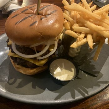 Michael's Cafe - Custom burger was beautiful & tasty. Crab cakes are awesome too. - American Near Me - Timonium, Maryland