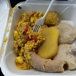 Doctor Bird's Rasta-Rant - Saturday special saltfish w yams n dumpling