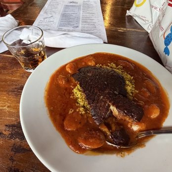 The Shrimp Factory - Shrimp and sausage Creole with blackened grouper as an add on! - Seafood Near Me - Savannah, Georgia