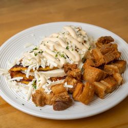The Cactus Restaurant - Cachapa with pork rinds