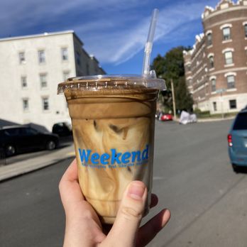 Cafe Weekend - Weekend Latte(Iced) - Breakfast & Brunch Near Me - Allston, Massachusetts