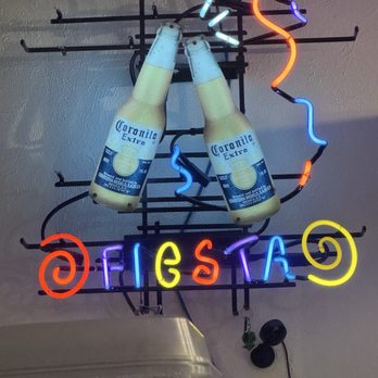 Jefes Tacos & Catering - Love the classic neon sign above the Horchata machine - Mexican Near Me - Austin, Texas