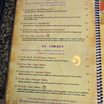 Grilled Ginger - Menu - Vietnamese Near Me - Fayetteville, North Carolina