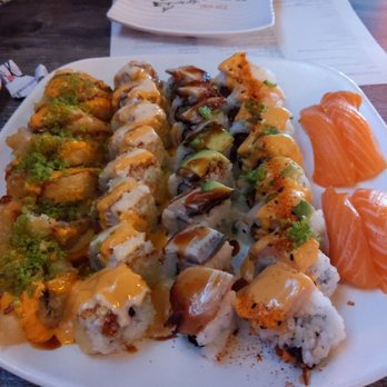 Yoi Tomo - Incredible Hulk, Anger Management, Dragon, Valcano Rolls. Salmon Nigiri - Japanese Near Me - Boise, Idaho Yoi Tomo - Incredible Hulk, Anger Management, Dragon, Valcano Rolls. Salmon Nigiri - Japanese Near Me - Boise, Idaho