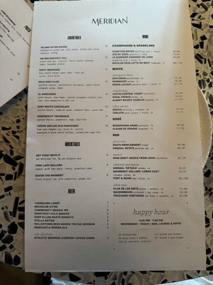 Menu photo 1 Meridian Dallas, TX Menu photo 1 Meridian Dallas, TX