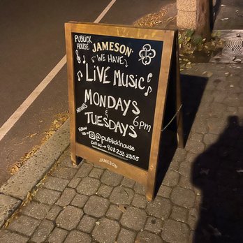Publick House - Sign out front on sidewalk - New American Near Me - Mountainside, New Jersey