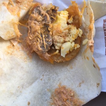 Taco Bell - Can someone tell me why there is only 1/2 of a sausage patty in my breakfast crunch wrap? Is this a joke? - Fast Food Near Me - Milpitas, California Taco Bell - Can someone tell me why there is only 1/2 of a sausage patty in my breakfast crunch wrap? Is this a joke? - Fast Food Near Me - Milpitas, California