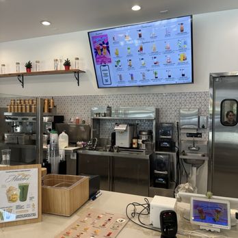 Teaspoon - counter with menu - Bubble Tea Near Me - Brea, California