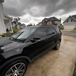 Precision Tint Seats & Stuff - They did the front windows to match the rest of the car. Looks great .