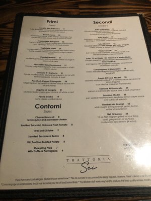 Menu photo 3 Trattoria Sei Mahopac, NY