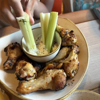 Monkeypod Kitchen by Merriman - Wings & fresh celery - New American Near Me - Kihei, Hawaii Monkeypod Kitchen by Merriman - Wings & fresh celery - New American Near Me - Kihei, Hawaii