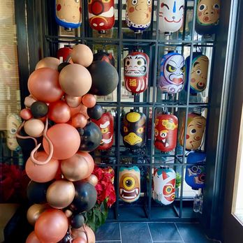Sum Ramen - a display of balloons and masks - Ramen Near Me - Westfield, New Jersey