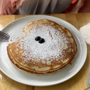 Over Easy - Crispy edge pancakes w/ cream cheese and blueberries - Breakfast & Brunch Near Me - Kailua, Hawaii