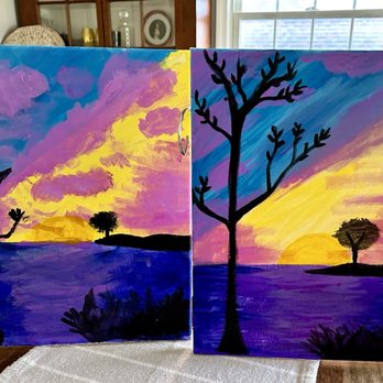 Muse Paintbar - My granddaughter's paintings. They actually offered them a job, because they did so well. They are too young of course. - Art Classes Near Me - Gaithersburg, Maryland Muse Paintbar - My granddaughter's paintings. They actually offered them a job, because they did so well. They are too young of course. - Art Classes Near Me - Gaithersburg, Maryland
