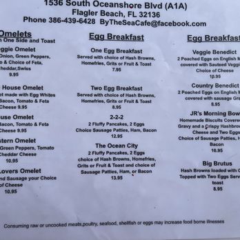 By The Sea Cafe - Breakfast menu - Cafes Near Me - Flagler Beach, Florida By The Sea Cafe - Breakfast menu - Cafes Near Me - Flagler Beach, Florida