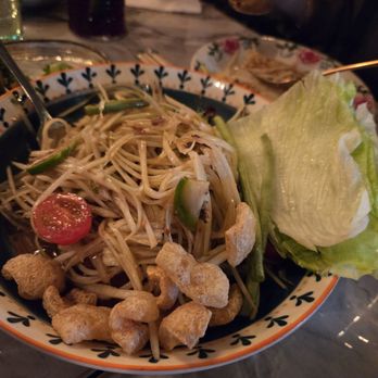 Saranrom Thai - Som Tum Pla-Ra (lots of funky umami flavor for adventurous diners) - Thai Near Me - Elmhurst, New York Saranrom Thai - Som Tum Pla-Ra (lots of funky umami flavor for adventurous diners) - Thai Near Me - Elmhurst, New York