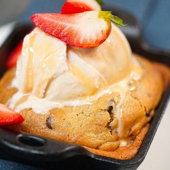 Water's Edge Restaurant and Bar - a dessert with ice cream and strawberries - New American Near Me - Ventura, California Water's Edge Restaurant and Bar - a dessert with ice cream and strawberries - New American Near Me - Ventura, California