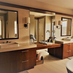 Pair of Master Bath Mirrors in Oil Rubbed Bronze Larson Juhl.