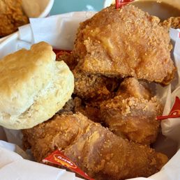 Six pieces of spicy Chickenjoy + biscuit Six pieces of spicy Chickenjoy + biscuit