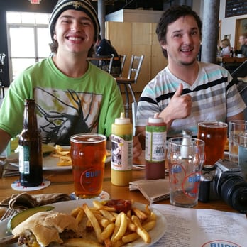 Buoy Beer - Ed and Lil Joe enjoying bouy burgers, and buoy IPA!!! - Brewpubs Near Me - Astoria, Oregon Buoy Beer - Ed and Lil Joe enjoying bouy burgers, and buoy IPA!!! - Brewpubs Near Me - Astoria, Oregon