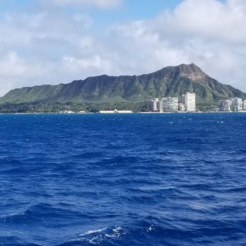 Holokai Catamaran - Diamond Head view from Catamaran - Boating Near Me - Honolulu, Hawaii Holokai Catamaran - Diamond Head view from Catamaran - Boating Near Me - Honolulu, Hawaii
