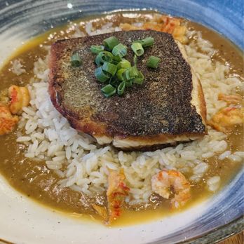 Boatwright's Dining Hall - Sustainable Fish with Crawfish -touff-e - Cajun/Creole Near Me - Lake Buena Vista, Florida Boatwright's Dining Hall - Sustainable Fish with Crawfish -touff-e - Cajun/Creole Near Me - Lake Buena Vista, Florida