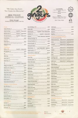 Menu photo 2 2Gingers Columbia, SC Menu photo 2 2Gingers Columbia, SC