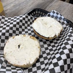 NYC Bagels and Cafe - Garlic bagel