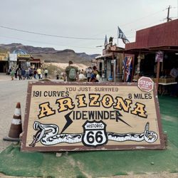 Sitgreaves Pass - 02.16.25 store sign in Oatman AZ "you just survived 8 miles, 191 curves"