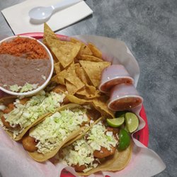 Las Palapas - Scrimp tacos. Ok. Shrimp and getting smaller