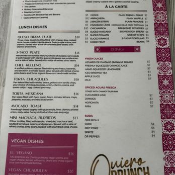 Quiero Brunch - The menu - Mexican Near Me - Temecula, California