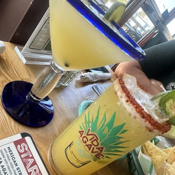 Vida Agave - Jumbo House Margarita (20oz) and Jalapeno Mango Margarita - Tacos Near Me - Galveston, Texas Vida Agave - Jumbo House Margarita (20oz) and Jalapeno Mango Margarita - Tacos Near Me - Galveston, Texas