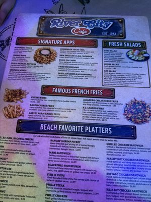 Menu photo 1 River City Cafe Myrtle Beach, SC Menu photo 1 River City Cafe Myrtle Beach, SC